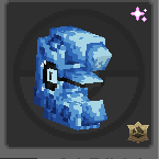 The blue and icy-white crescent of shiny Arcane Lunatone in its summary-screen portrait.